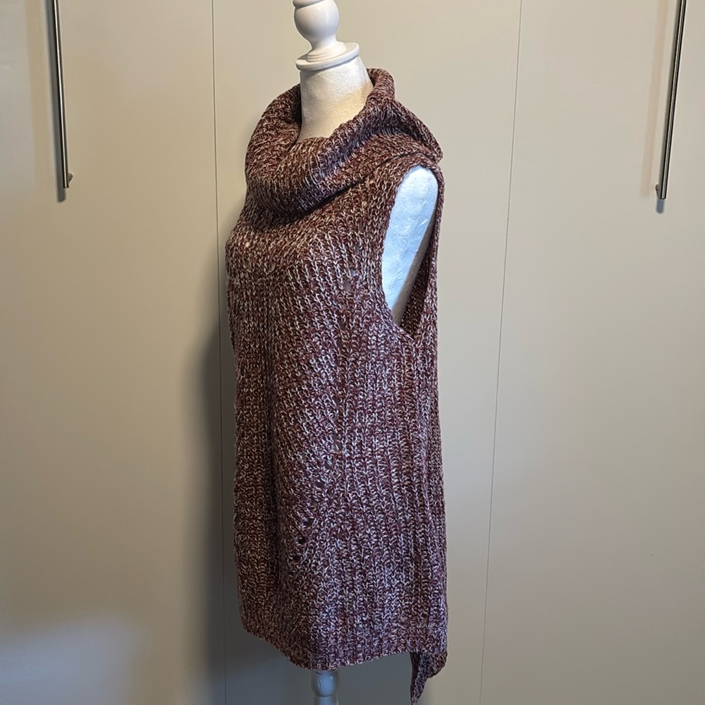 Poof! Sleeveless Cowl Neck Sweater